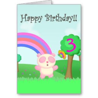 Panda Happy Birthday Color In Card with Age
