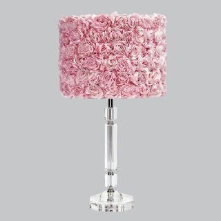 Slender Crystal Table Lamp Shade Color Pink    