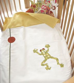frog design cot blanket, 100% cotton by zozos