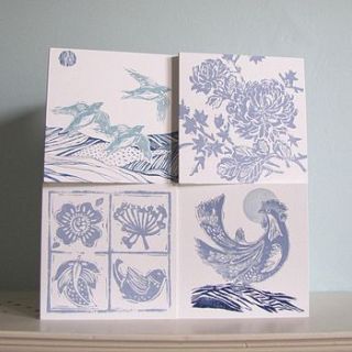 spring cards selection by linen prints