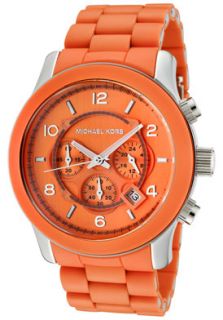 Michael Kors MK8130  Watches,Mens Chronograph Orange Dial Orange Polyurethane, Chronograph Michael Kors Quartz Watches