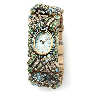 Heidi Daus "Spring Bling" Oval Case Crystal Critter Bracelet Watch