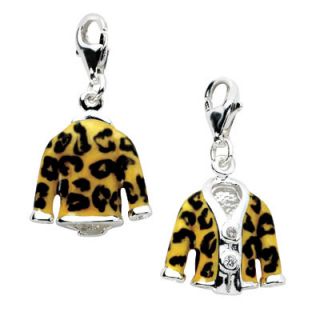 enameled leopard jacket charm in sterling silver $ 47 00 add to bag