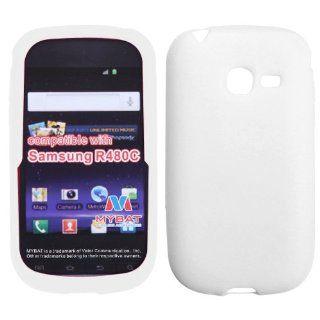 Fits Samsung R480C Soft Skin Case White Skin AT&T Cell Phones & Accessories