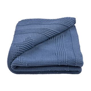 baby boy's star knitted blanket by toffee moon