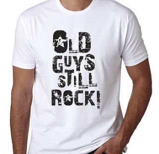 vintage style text t shirt by old guys still rock