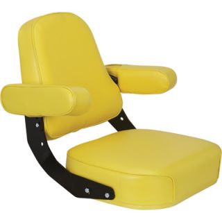 K & M Mfg Super Deluxe Seat Assembly for John Deere 10 and 20 Series Tractors — Yellow, Model# 7200  Construction   Agriculture Seats