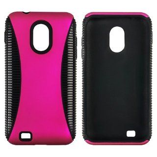 CommonByte For Samsung Galaxy S2 Epic Touch 4G D710 Pink Hybrid 2pc Hard Soft Case Cover Cell Phones & Accessories