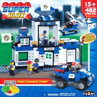Super Blox 482 Piece Police Command Center Construction Set Toys & Games