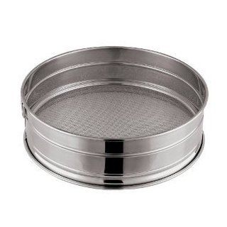 Coarse Mesh Flour Sieve with 10 Perforations in Silver size 13.38" Dia. Food Strainers Kitchen & Dining