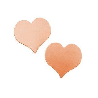 Solid Copper Heart Shaped Stamping Blanks   21x22nn 24 Gauge (2)