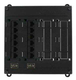 Leviton 476TM 512 Twist and Mount Patch Panel, 12 CAT 5e Ports   Electrical Outlets  