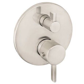 Hansgrohe 04231820 S Thermostatic Trim With Volume Control And Diverter, Brushed Nickel   Faucet Trim Kits  