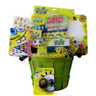 Spongebob Birthday Gifts, Get Well Gift Baskets for Boys Basket Full of Fun and Games 