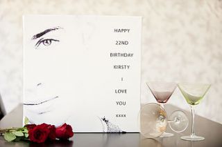 personalised photo & message canvas by the poetry studio