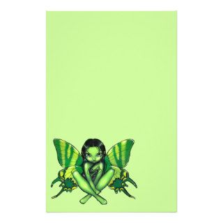 "Green Butterfly Fantasy" Stationery