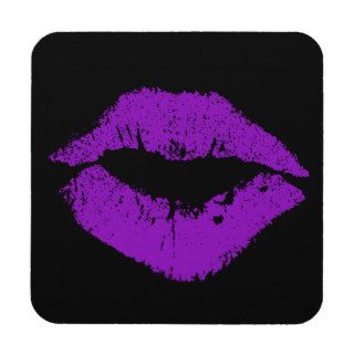 Purple Lips Coasters