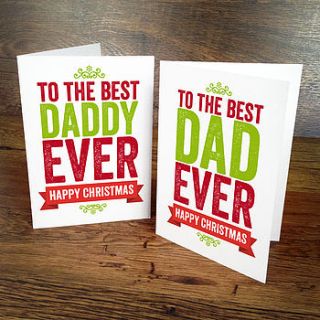 best dad christmas card by a is for alphabet