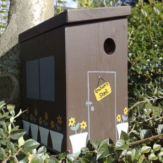 personalised garden shed bird box by lindleywood