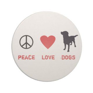 Peace Love Dogs Drink Coasters