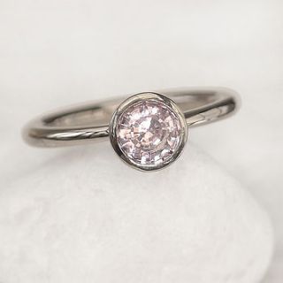 light pink sapphire engagement ring by lilia nash jewellery