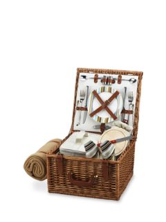 Santa Cruz Cheshire Basket for Two with Blanket by Picnic At Ascot
