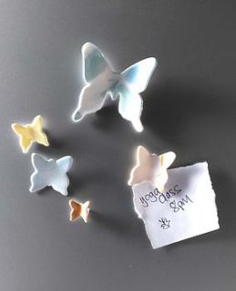 ceramic butterfly magnets by patchwork harmony