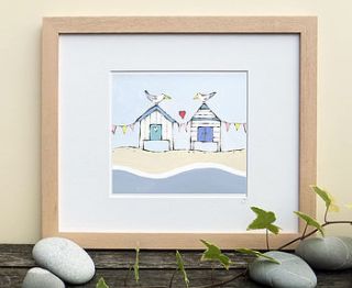 two gulls at the seaside print by inky rose
