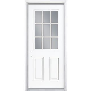 ReliaBilt 2 Panel Prehung Inswing Steel Entry Door (Common 30 in x 80 in; Actual 31.5 in x 81.75 in)