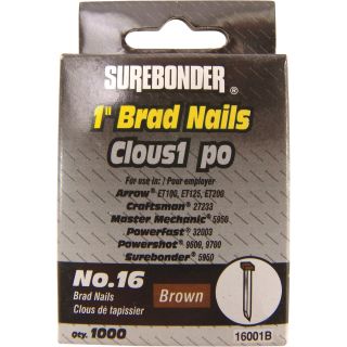 Sure Bonder Brad Nails — 1in. Size, Model# 16001B  Brad Nails