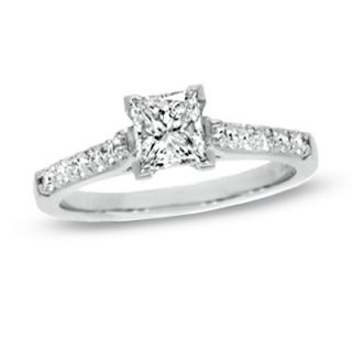 CT. T.W. Certified Colorless Princess Cut Diamond Solitaire