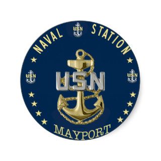 Naval Station Mayport Chief Round Sticker