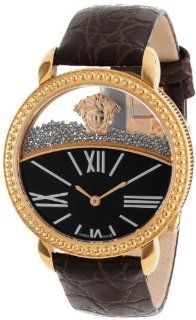 Versace Women's 93Q80BD598 S497 "Krios" Rose Gold Ion Plated   Watch with Leather Band Watches