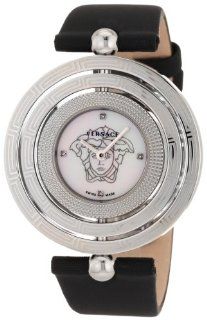 Versace Women's 80Q99SD497 S009 Eon 3 Rings Mother of Pearl Dial Black Watch at  Women's Watch store.