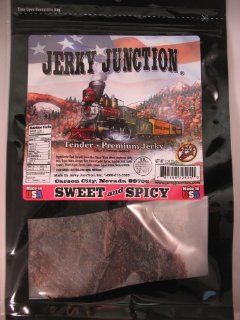 Jerky Junction Sweet & Spicy Beef Jerky, 3.25 ounce Bags (Pack of 4)  Jerky And Dried Meats  Grocery & Gourmet Food