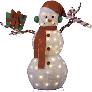 43 inch Animated Lighted Snowman Indoor/ Outdoor Ornament Seasonal Decor