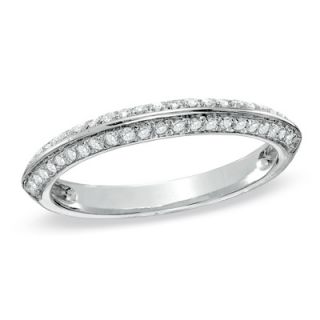 CT. T.W. Diamond Double Row Anniversary Band in 10K White Gold