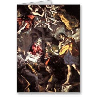 Adoration of the Shepherds   El Greco Greeting Card