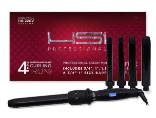 HSI PROFESSIONAL CURLING IRON SET. 4 BARREL SIZES 3/4",1",1.5" AND 3/4 1" DUAL VOLTAGE 110 220V PROFESSIONAL SALON MODEL. FREE GLOVE INCLUDED WITH CURLING WAND. Health & Personal Care