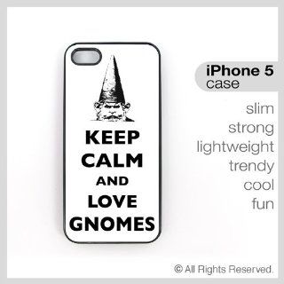 iPhone 5 Case Keep Calm And Love Gnomes   Slim Lightweight Trendy Case Cell Phones & Accessories