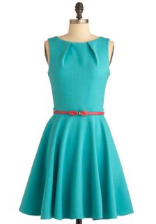 Luck Be a Lady Dress in Teal  Mod Retro Vintage Dresses