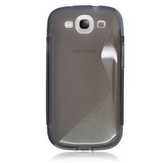 Samsung Galaxy S3/I9300 Skin Case Tpu Transparent S Shape Black501 Cell Phones & Accessories