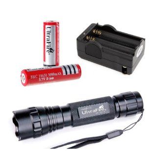 Ultrafire Wf 501b Cree Infrared Ir 3w LED Night Vision Flashlight Torch+2 Pack Rechargeable Battery+Charger Set   Basic Handheld Flashlights  