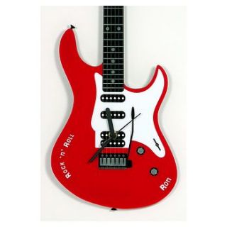 personalised electric guitar clock by laser made designs