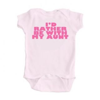 Baby Girl's Pink I'd Rather Be with My Aunt Baby One Piece Bodysuit Clothing