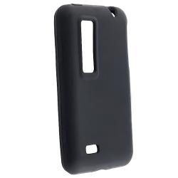 Black Silicone Case/ LCD Protector/ Car Charger for LG P920 Thrill 4G BasAcc Cases & Holders