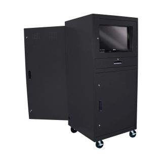 Sandusky Lee Mobile Computer Cabinet — 30in.W x 30in.D x 70in.H  Storage Cabinets