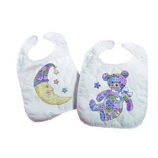 Bucilla Holly Hobbie Bib Pair Stamped Cross Stitch Kit, 8 1/2 Inches by 14 Inches, Set of 2