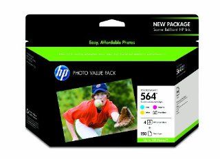 HP 564 Ink Cartridge in Retail Packaging, Photo Value Pack (CG491AN)  Photo Quality Paper  Electronics