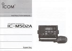 Icom M502A Instruction Manual  Marine Two Way Radios  GPS & Navigation